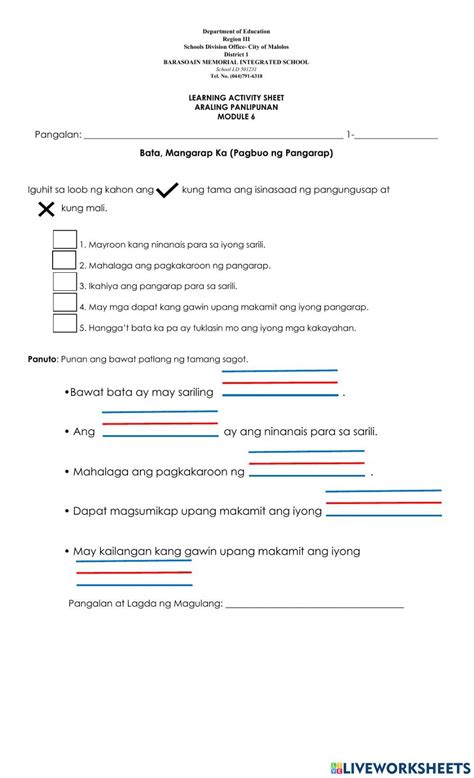 pangarap na lipunan drawing|Bata, Mangarap Ka (Pagbuo ng Pangarap) worksheet.